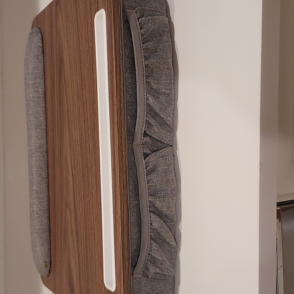 Laptop / Lap Desk with Gray Padded Cushion and Two Elastic Back Pockets - Picture 6 of 11